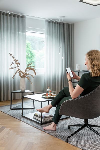 Gardinsystem, SG Control N, Colorama 2 Multicolour, ISP Showroom, Ostermundigen, Switzerland, Move Smart Home Hub