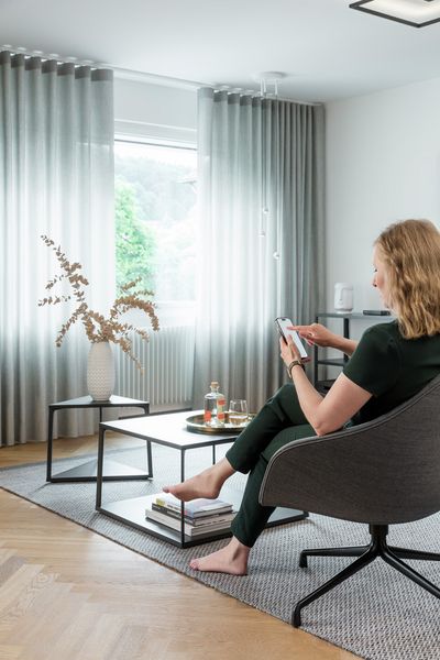 Gardinsystem, SG Control N, Colorama 2 Multicolour, ISP Showroom, Ostermundigen, Switzerland, Move Smart Home Hub