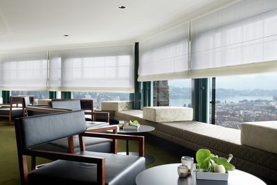 Roman Blind Systems, SG 2350, Colorama 1, Room shot "Hotel Chateau Gütsch", Lucerne, Switzerland